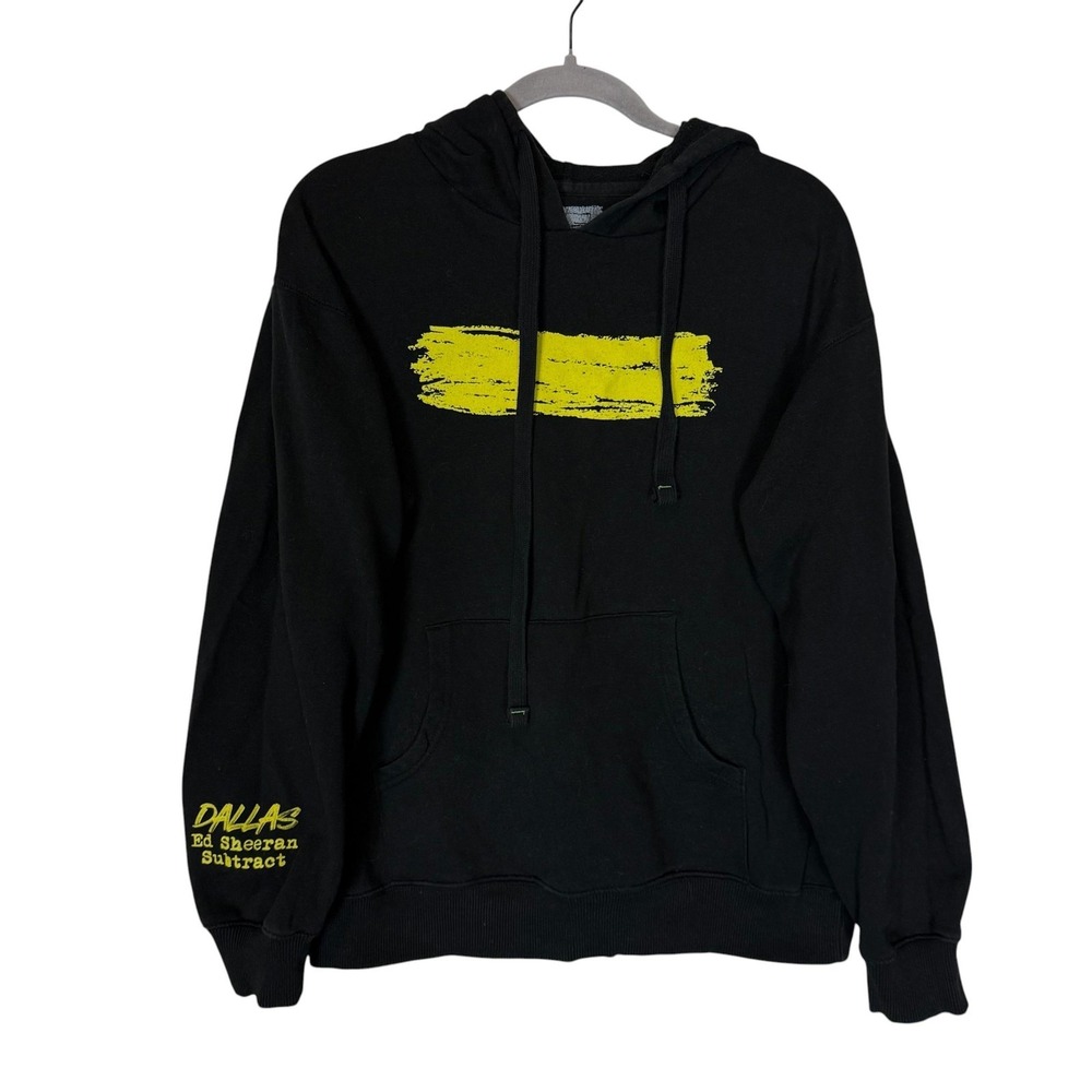 Ed Sheeran Hoodie Mens Medium Black Subtract Dallas‎ Tour Graphic Pullover